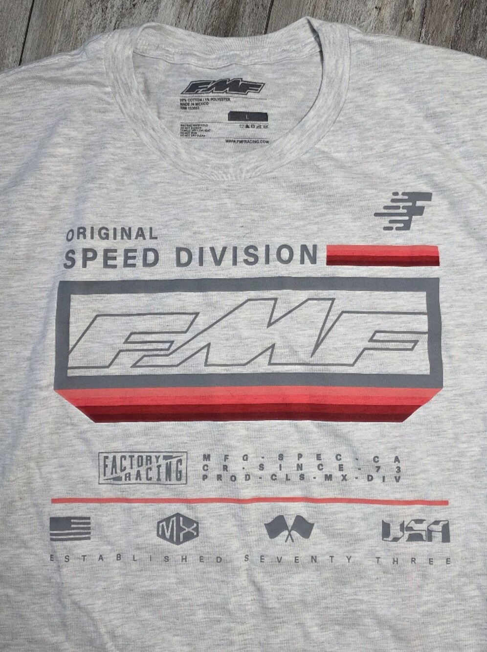 FMF Racing Men's Speed Fader American Flag Graphic Tee Shirt Sz Lg *NWOT